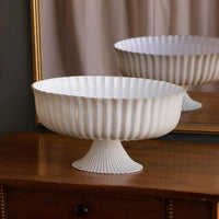 Cream & White Vienna Large Centerpiece Bowl - Bowl Top View | Bone & Brass