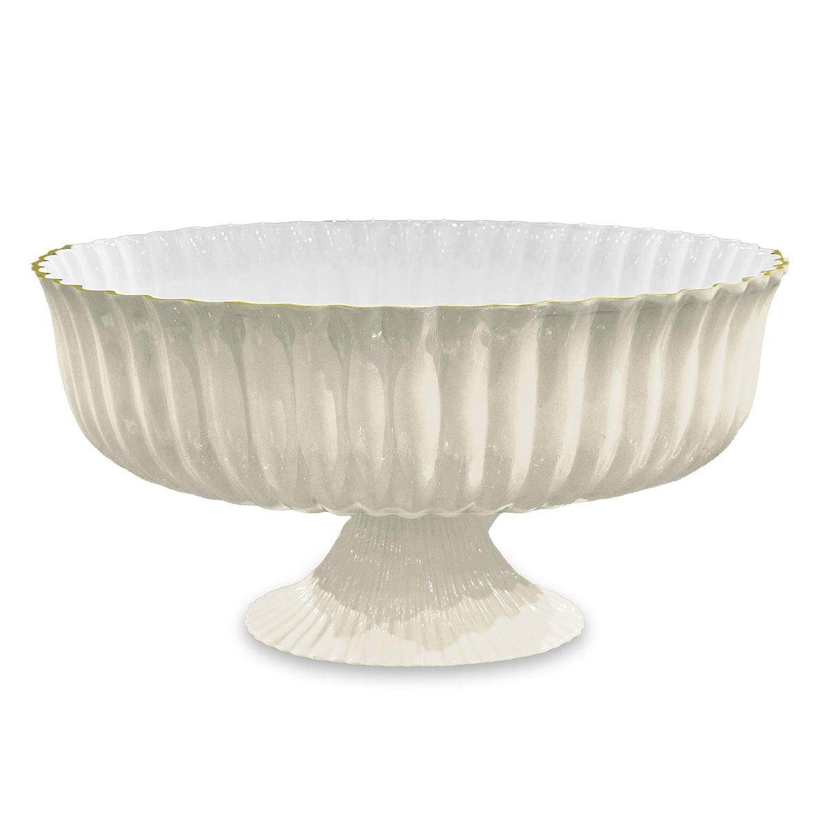 Cream & White Vienna Large Centerpiece Bowl | Bone & Brass