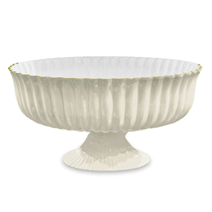 Cream & White Vienna Large Centerpiece Bowl | Bone & Brass