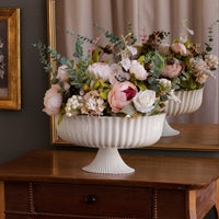 Cream & White Vienna Large Centerpiece Bowl - Bowl Detail | Bone & Brass