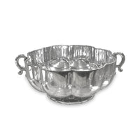Vintage Silver Fluted Serving Bowl w/ Handles | Bone & Brass