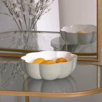 Encanto Calabaza Large Bowl (Dove White) - Bowl Top View | Bone & Brass