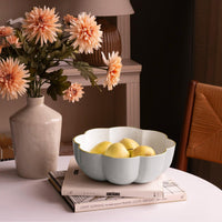 Encanto Calabaza Large Bowl (Dove White) - Bowl Detail | Bone & Brass