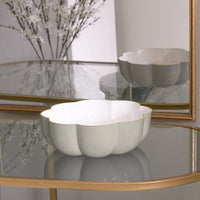Encanto Calabaza Large Bowl (Dove White) - Bowl Side View | Bone & Brass