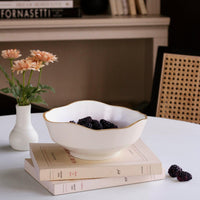 Encanto Dakota Small Bowl (Cream White) - Bowl Detail | Bone & Brass