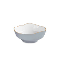 Encanto Slate Blue & White Dakota Small Serving Bowl | Bone & Brass