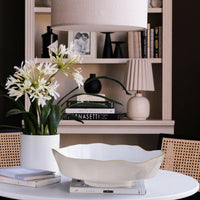 Cream & White Dakota Large Bowl - Bowl Top View | Bone & Brass