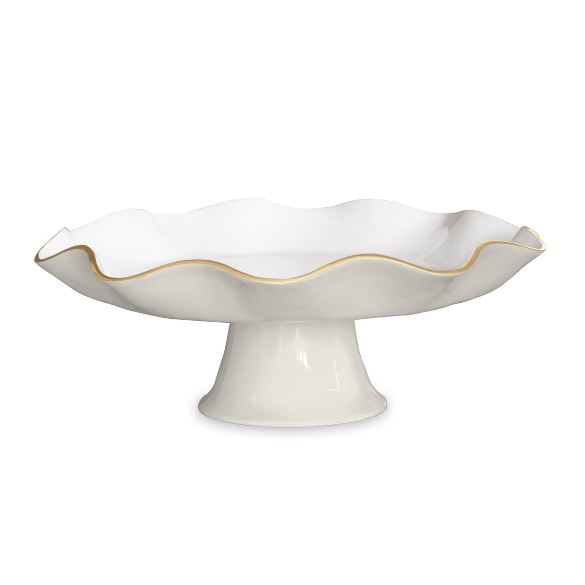 Encanto Carola Pedestal Cake Plate (Cream White) | Bone & Brass