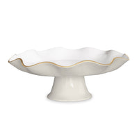 Encanto Carola Pedestal Cake Plate (Cream White) | Bone & Brass