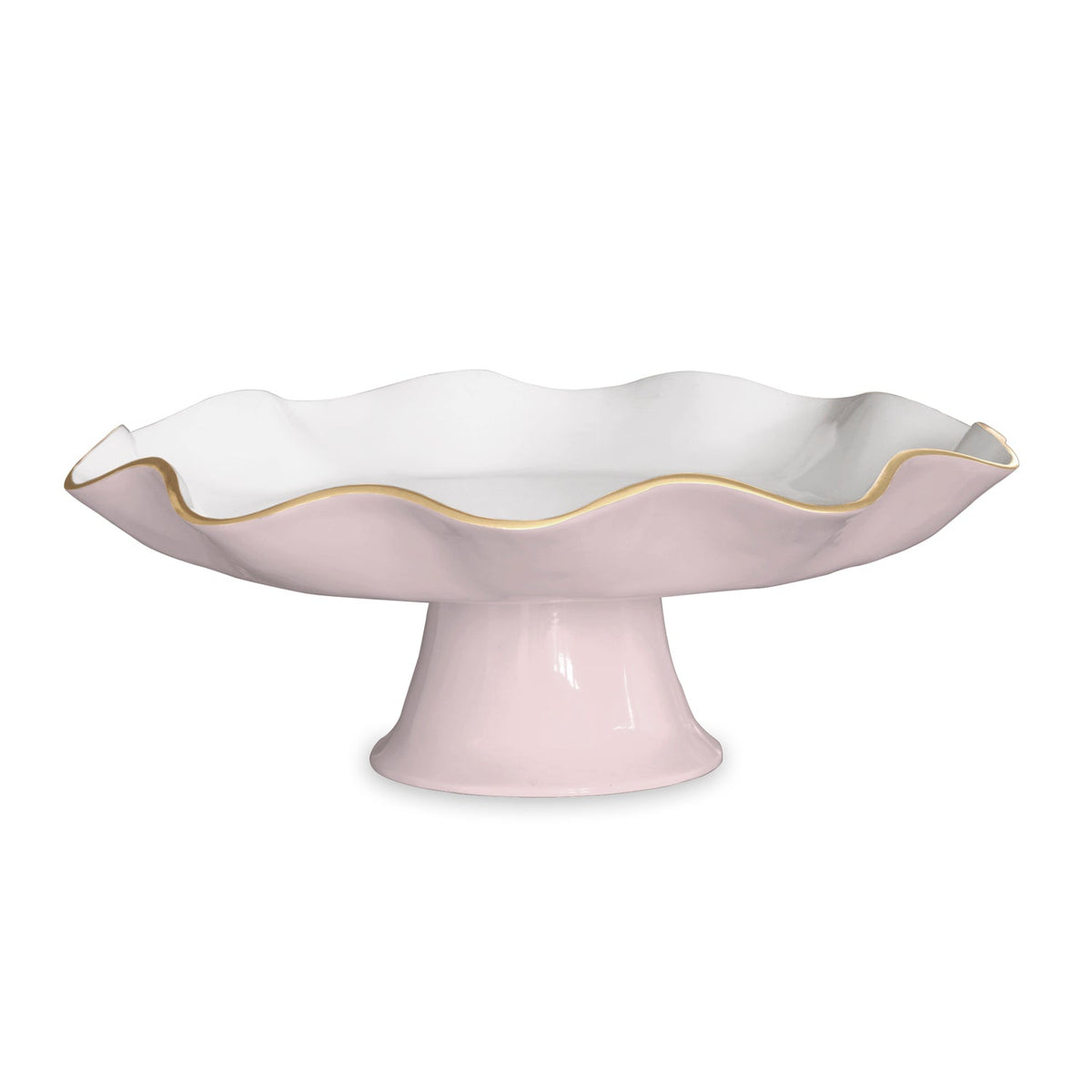 Encanto Carola Pedestal Cake Plate (Camellia White) | Bone & Brass