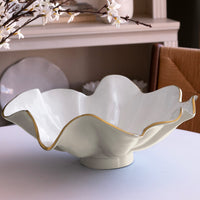 Encanto Aries Bowl (Cream White) - Bowl Side View | Bone & Brass