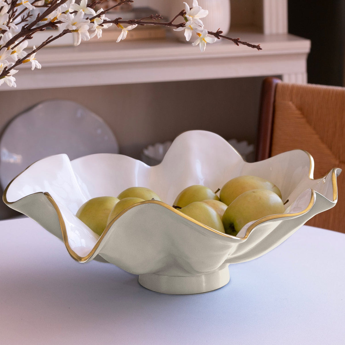 Encanto Aries Bowl (Cream White) - Bowl View | Bone & Brass