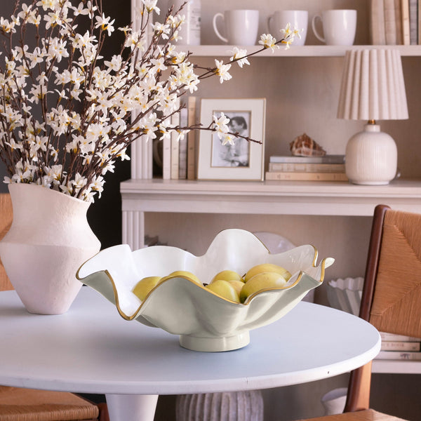 Encanto Aries Bowl (Cream White) - Bowl Detail | Bone & Brass