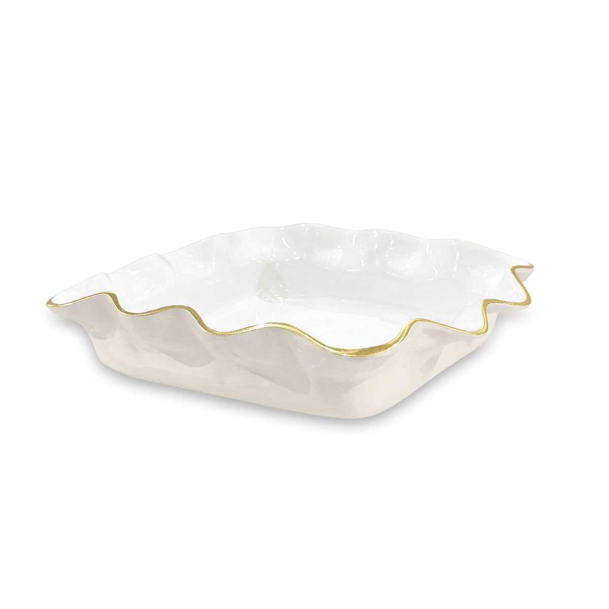 Carola Cream & White Square Casserole Holder | Bone & Brass