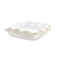 Carola Cream & White Square Casserole Holder | Bone & Brass