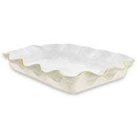 Cream & White Carola Rectangle Casserole Holder | Bone & Brass
