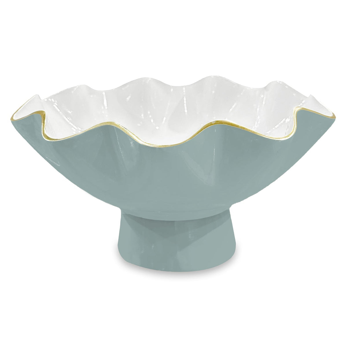 Encanto Carola Small Pedestal (Slate White) | Bone & Brass