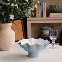 Encanto Carola Small Pedestal (Slate White) - Pedestal Detail | Bone & Brass