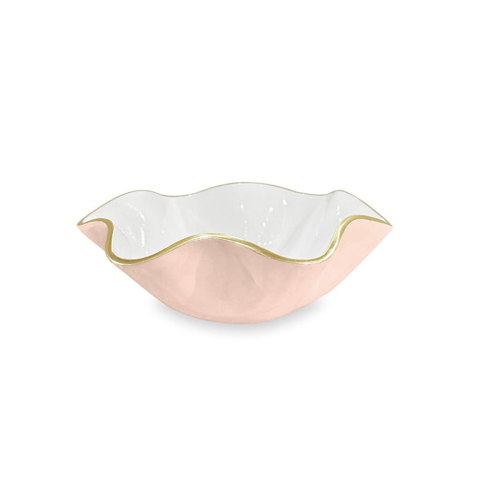 Encanto Carola Blush Pink & White Small Serving Bowl