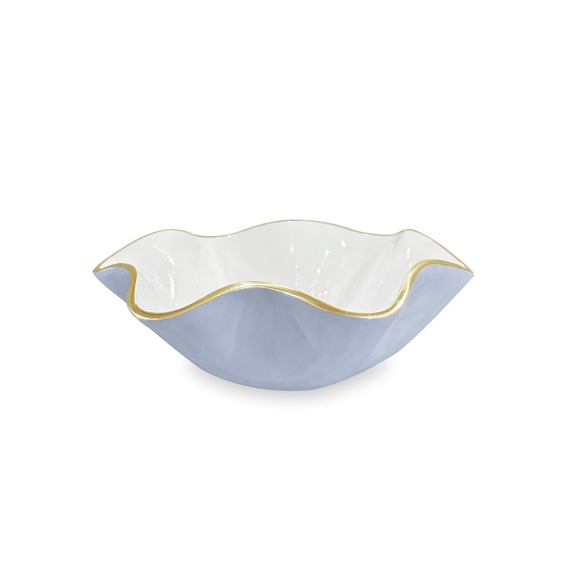 Encanto Periwinkle & White Carola Small Serving Bowl | Bone & Brass