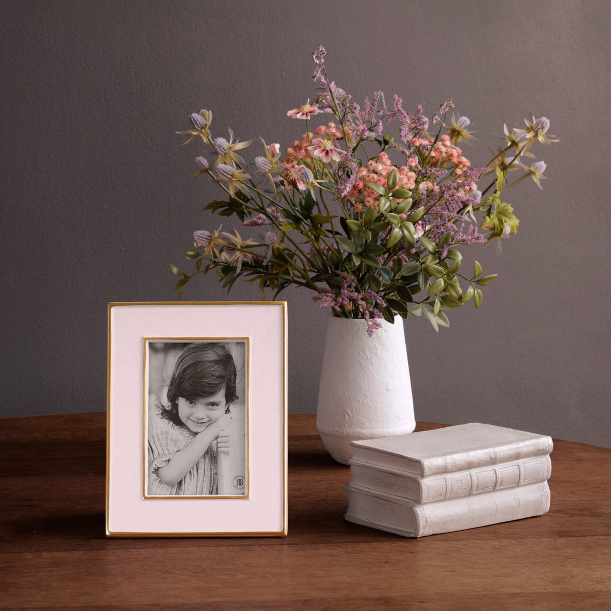 Encanto Blush Pink Jason 4 x 6 Picture Frame - Frame Detail | Bone & Brass