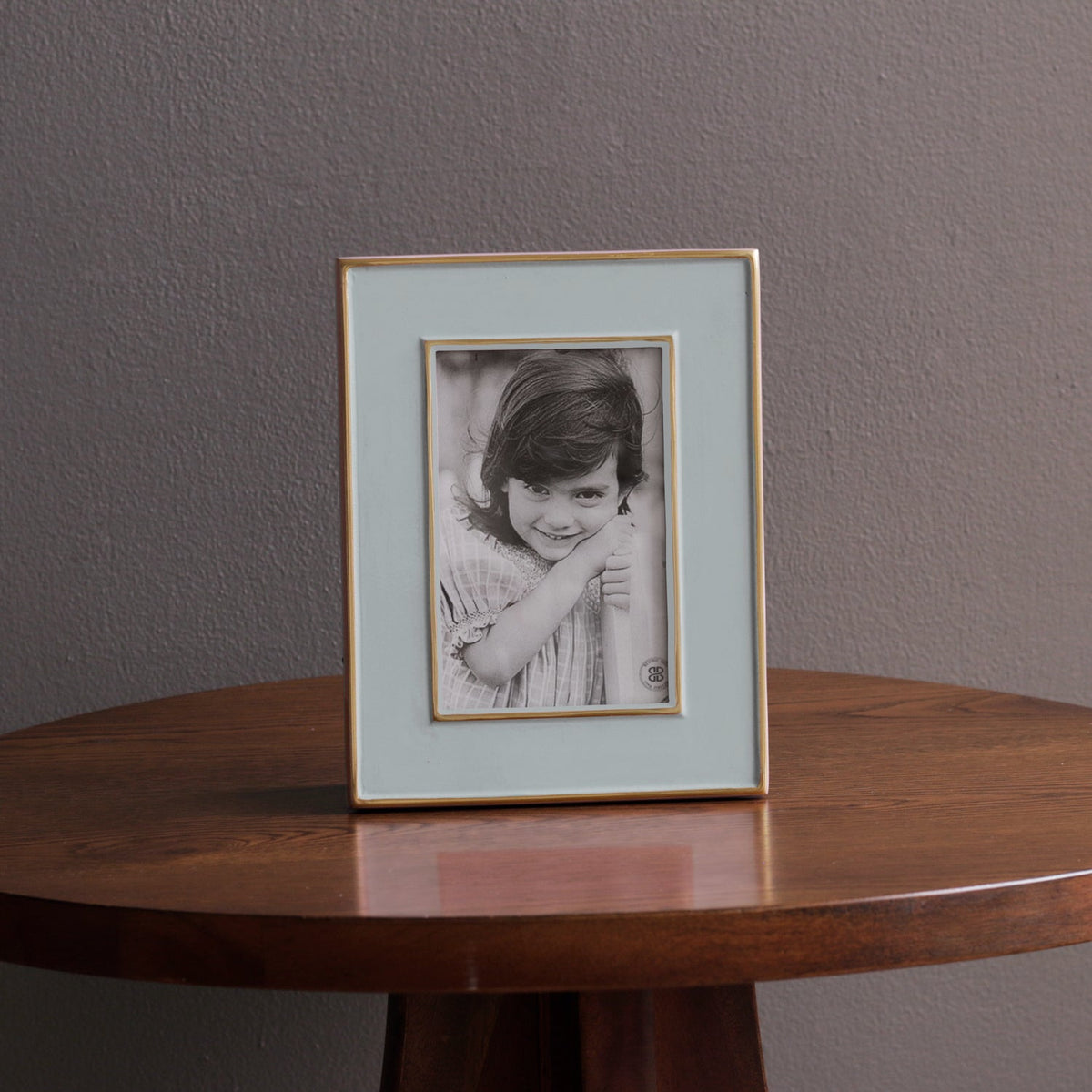 Encanto Slate Blue Jason 4 x 6 Picture Frame - Frame Side View | Bone & Brass