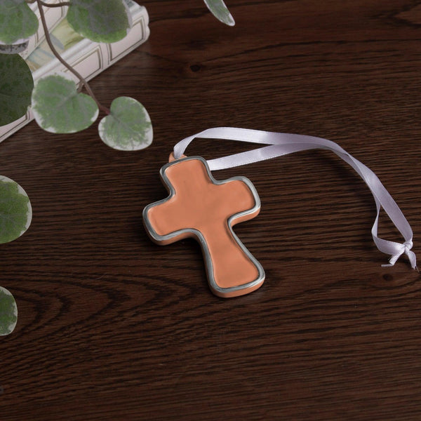 Encanto Athens Cross Ornament (Cayenne) - Detail View | Bone & Brass
