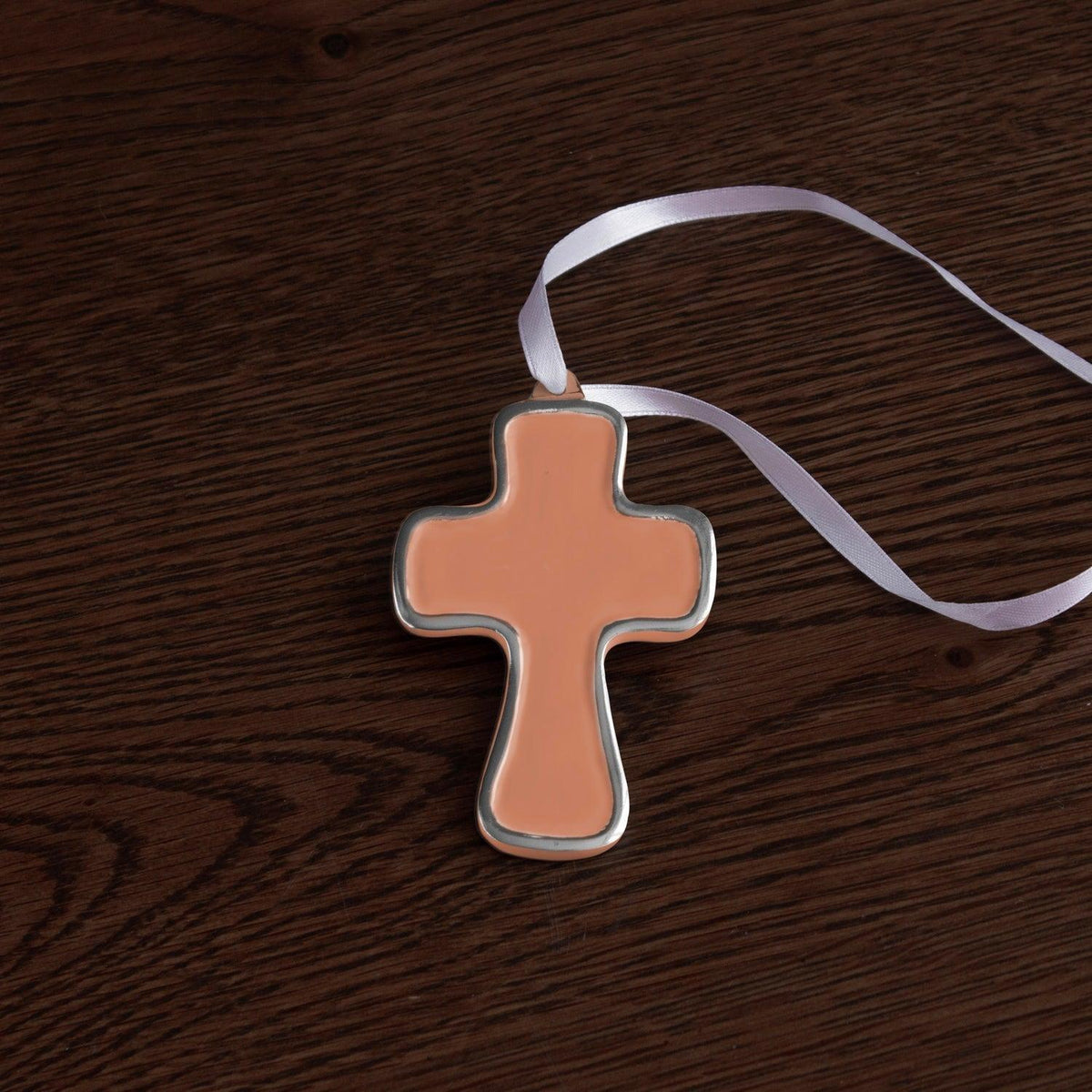 Encanto Athens Cross Ornament (Cayenne) - Side View | Bone & Brass