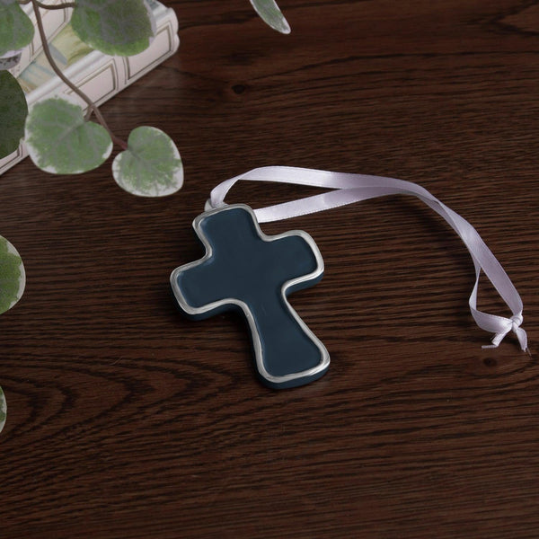 Encanto Athens Cross Ornament (Midnight) - Detail View | Bone & Brass