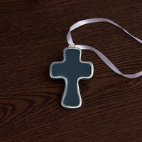 Encanto Athens Cross Ornament (Midnight) - Side View | Bone & Brass