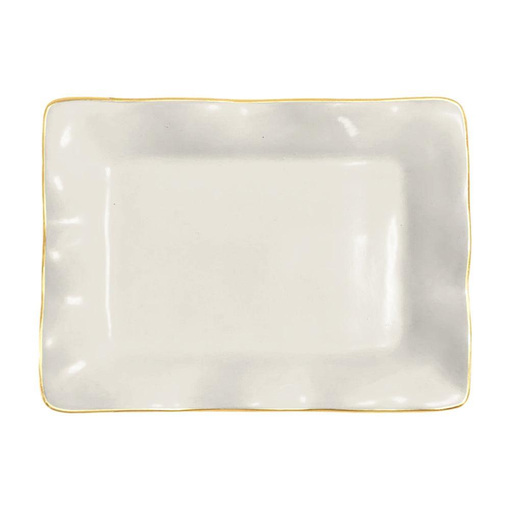 Encanto Vento Small Rectangular Tray (Cream) | Bone & Brass
