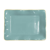 Encanto Vento Small Rectangular Tray (Turquoise) | Bone & Brass