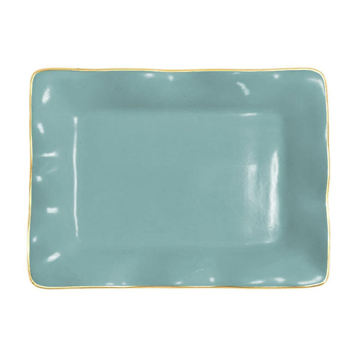 Encanto Vento Small Rectangular Tray (Turquoise) | Bone & Brass