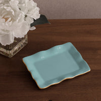Encanto Vento Small Rectangular Tray (Turquoise) - Tray Detail | Bone & Brass