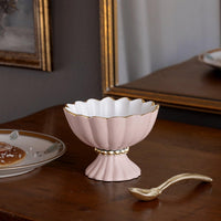 Encanto Vienna Mini Pedestal Spoon (Camellia White) - Pedestal Detail | Bone & Brass