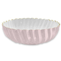 Encanto Blush Pink & White Large Serving Bowl | Bone & Brass