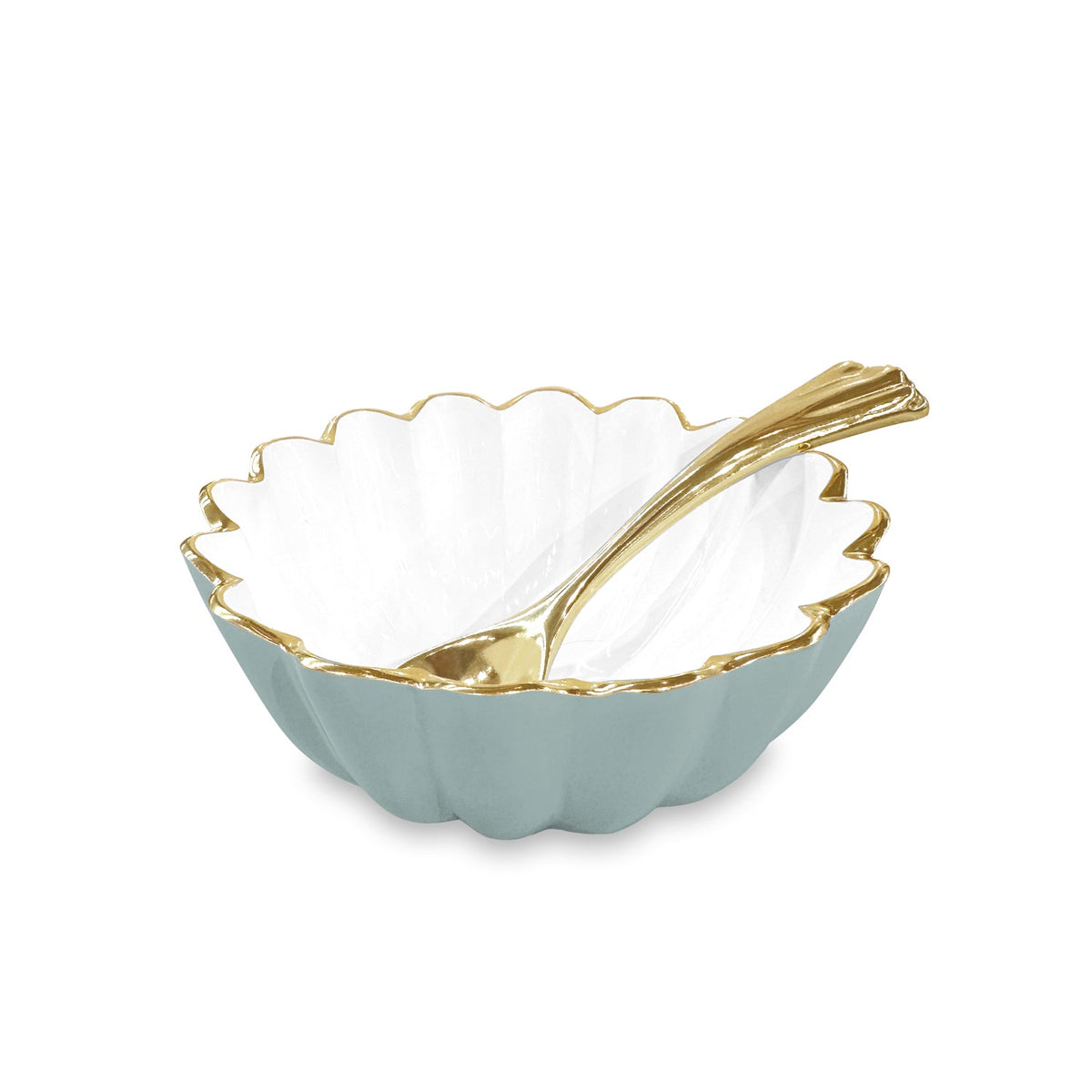 Encanto Vienna Mini Bowl Spoon (Slate White) | Bone & Brass