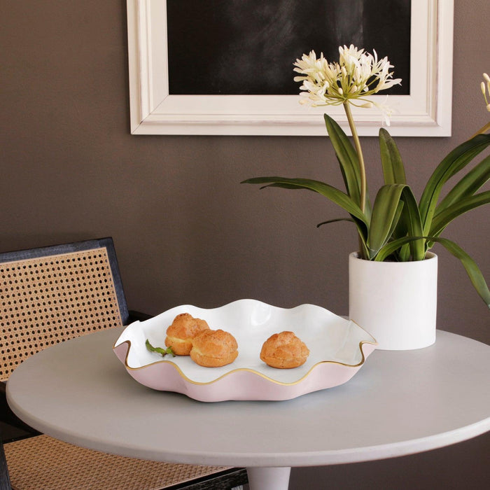 Encanto Carola Large Round Platter (Camellia White)