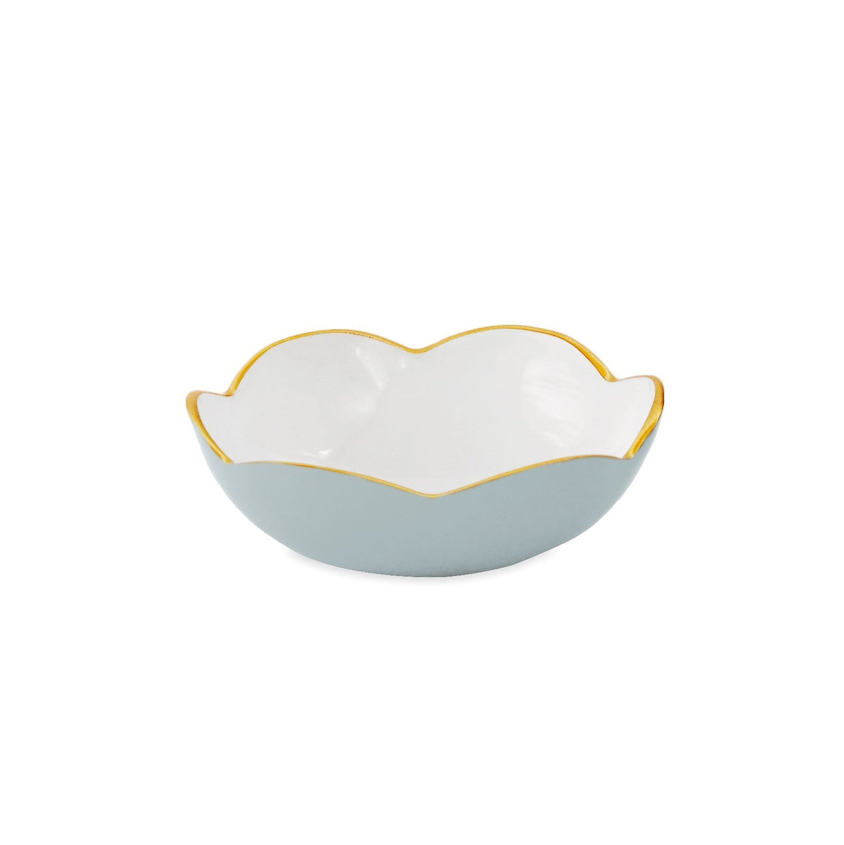 Encanto Amelia Mini Round Bowl Slate White | Bone & Brass