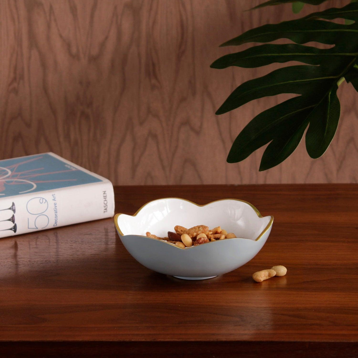 Encanto Amelia Mini Round Bowl Slate White - Bowl View | Bone & Brass