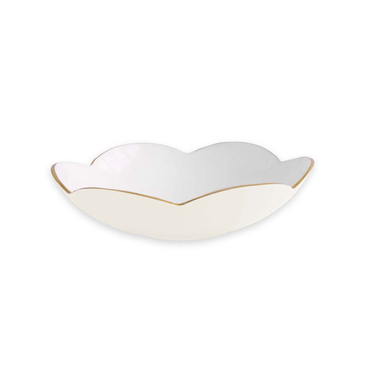 Cream & White Amelia Medium Serving Bowl | Bone & Brass