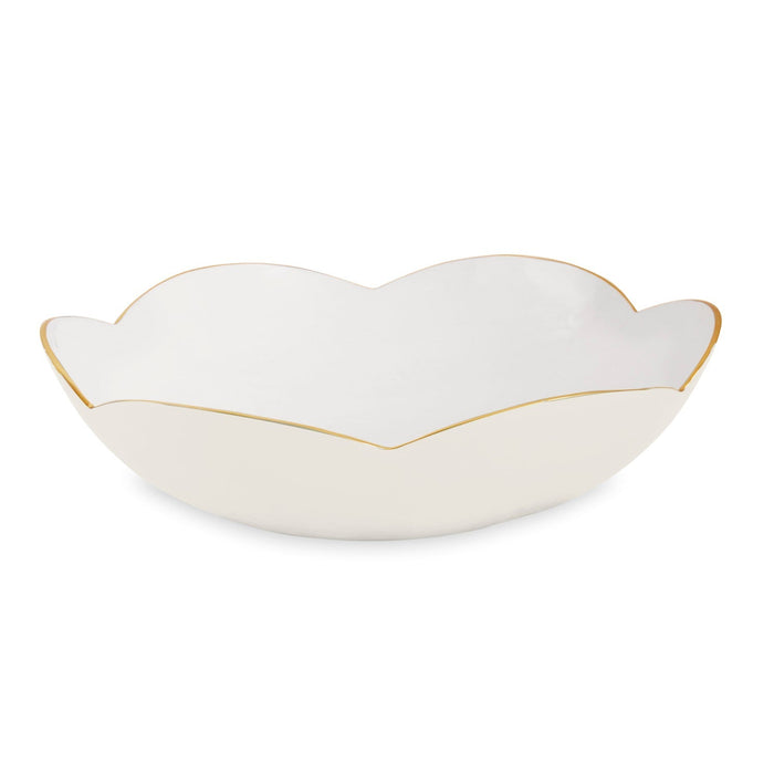 Encanto Cream & White Amelia Large Serving Bowl