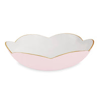 Encanto Amelia Large Bowl Camellia White | Bone & Brass