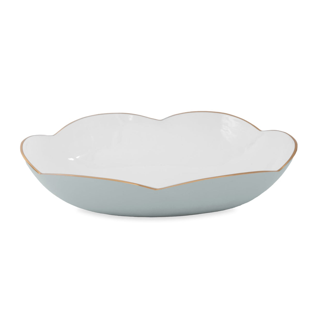 Encanto Amelia Extra Large Oval Bowl Slate White | Bone & Brass