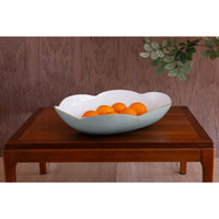 Encanto Amelia Extra Large Oval Bowl Slate White - Bowl Top View | Bone & Brass
