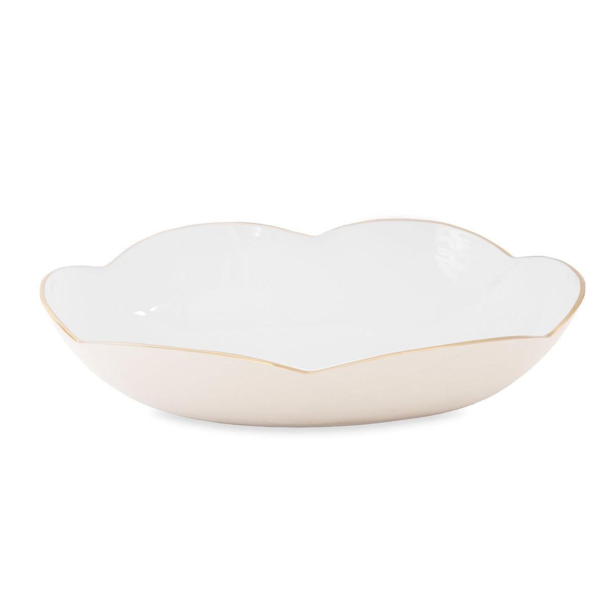 Encanto Amelia Extra Large Oval Bowl Cream White | Bone & Brass