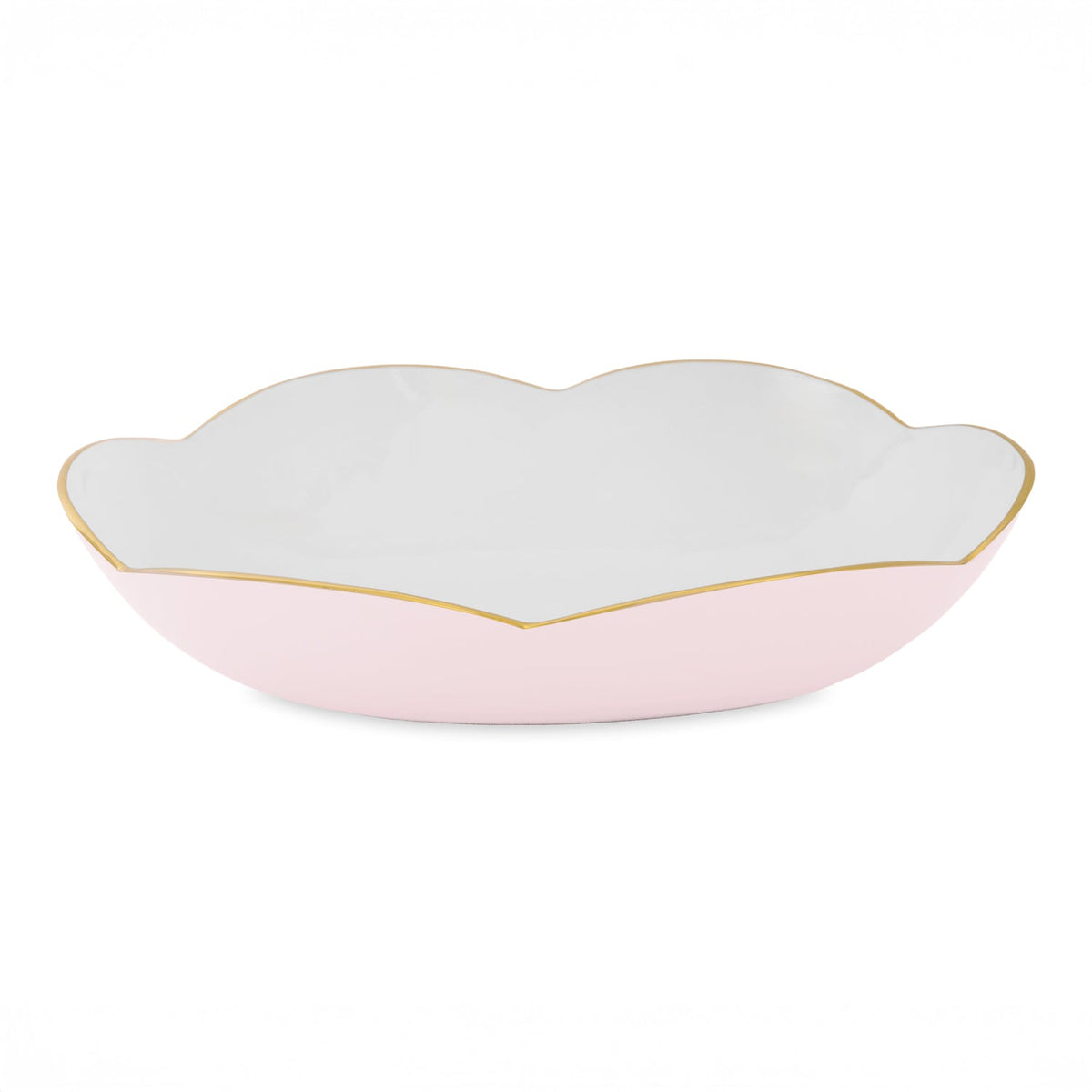 Encanto Amelia Extra Large Oval Bowl Camellia White | Bone & Brass