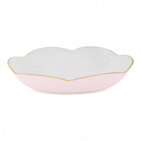 Encanto Amelia Extra Large Oval Bowl Camellia White | Bone & Brass