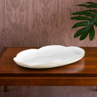 Encanto Amelia Oval Tray Cream White - Tray Detail | Bone & Brass