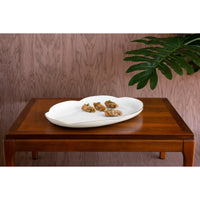 Encanto Amelia Oval Tray Cream White - Tray Top View | Bone & Brass
